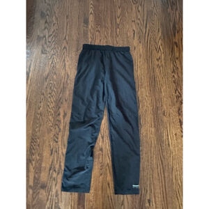 Women's Running Room S Black Track Pants with Grey Reflective Zippers